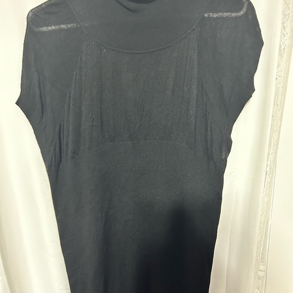 Ricki's xl Classic Black knit dress- turtleneck collar- batwing like sleeves - Picture 1 of 8